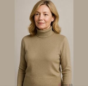 Cleo Gold Turtleneck Sweater